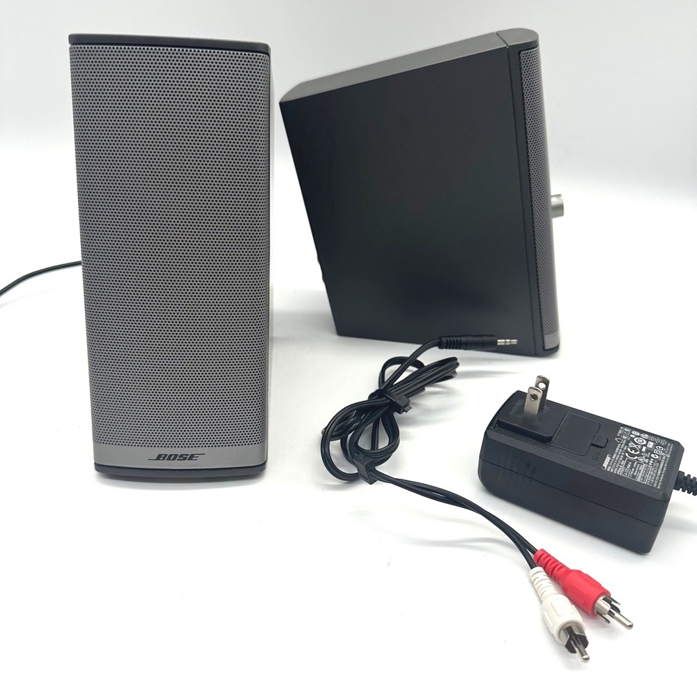 Bose Companion 2 Series II Gray PC Computer Speakers W/ Power Cord & RCA cables